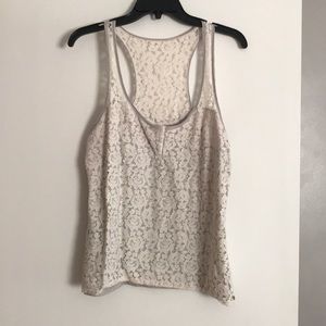 Lace racer back tank